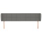 Testiera ad Orecchio Grigio Scuro 163x23x78/88 cm in Tessuto Testiera ad Orecchio Grigio Scuro 163x23x78/88 cm in Tessuto