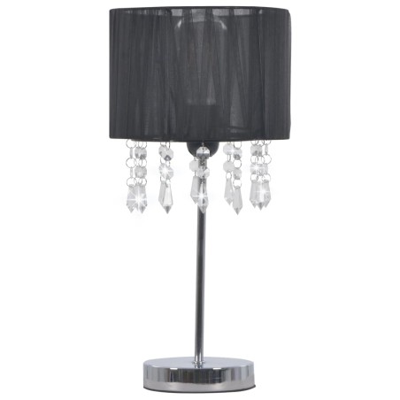 vidaXL Lampada da Tavolo Rotonda Nera E27