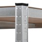 vidaXL Scaffale Angolare 5 Ripiani Argento Acciaio e Legno Multistrato vidaXL Scaffale Angolare 5 Ripiani Argento Acciaio e Legno Multistrato