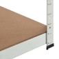 vidaXL Scaffale Angolare 5 Ripiani Argento Acciaio e Legno Multistrato vidaXL Scaffale Angolare 5 Ripiani Argento Acciaio e Legno Multistrato