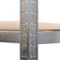 vidaXL Scaffale Angolare 5 Ripiani Argento Acciaio e Legno Multistrato vidaXL Scaffale Angolare 5 Ripiani Argento Acciaio e Legno Multistrato