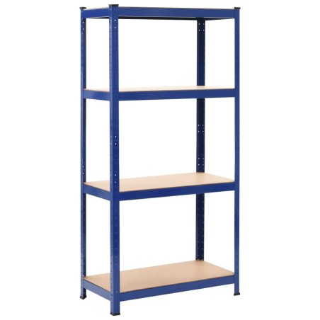 vidaXL Mensole Portaoggetti 2 pz Blu 80x40x160 cm in Acciaio e MDF