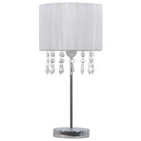 vidaXL Lampada da Tavolo Rotonda Bianca E27