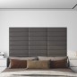 Pannelli Murali 12 pz Grigio 60x15 cm Similpelle 1,08 m² Pannelli Murali 12 pz Grigio 60x15 cm Similpelle 1,08 m²