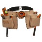 Toolpack Cintura Porta Attrezzi Professionale a 2 Tasche Elite Beige