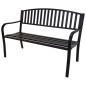 ProGarden Panca da Giardino in Metallo 127x50x85 cm Nera ProGarden Panca da Giardino in Metallo 127x50x85 cm Nera