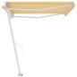 Tenda da Sole Retrattile Manuale Palo 450x300 cm Gialla Bianca Tenda da Sole Retrattile Manuale Palo 450x300 cm Gialla Bianca