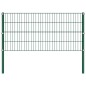 vidaXL Pannello di Recinzione con Pali in Ferro 1,7x0,8 m Verde vidaXL Pannello di Recinzione con Pali in Ferro 1,7x0,8 m Verde