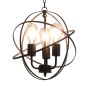 vidaXL Lampada Sferica a Sospensione Nera 3 Lampadine E27 vidaXL Lampada Sferica a Sospensione Nera 3 Lampadine E27