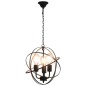 vidaXL Lampada Sferica a Sospensione Nera 3 Lampadine E27 vidaXL Lampada Sferica a Sospensione Nera 3 Lampadine E27