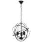 vidaXL Lampada Sferica a Sospensione Nera 3 Lampadine E27 vidaXL Lampada Sferica a Sospensione Nera 3 Lampadine E27