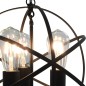 vidaXL Lampada Sferica a Sospensione Nera 3 Lampadine E27 vidaXL Lampada Sferica a Sospensione Nera 3 Lampadine E27