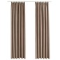 Tende Oscuranti con Ganci 2 pz Grigio Talpa 140x225 cm Tende Oscuranti con Ganci 2 pz Grigio Talpa 140x225 cm
