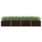 vidaXL Letto Rialzato Giardino Marrone 320x80x45 cm in Acciaio Zincato vidaXL Letto Rialzato Giardino Marrone 320x80x45 cm in Acciaio Zincato