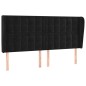 Testiera ad Orecchio Nera 183x23x118/128 cm in Velluto Testiera ad Orecchio Nera 183x23x118/128 cm in Velluto