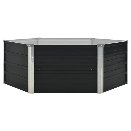 vidaXL Fioriera Antracite 129x129x45 cm in Acciaio Zincato