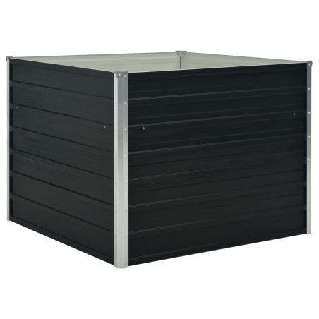 vidaXL Fioriera Rialzata Antracite 100x100x77 cm in Acciaio Zincato