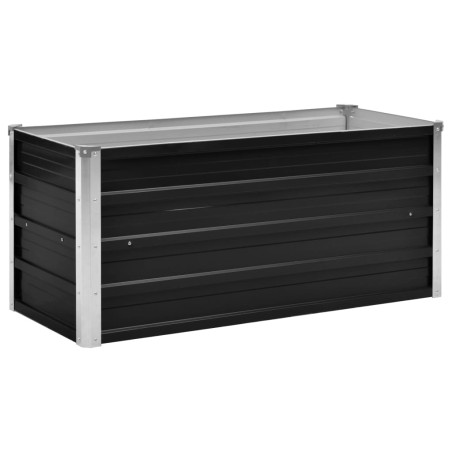 vidaXL Fioriera per Giardino Antracite 100x40x45 cm in Acciaio Zincato
