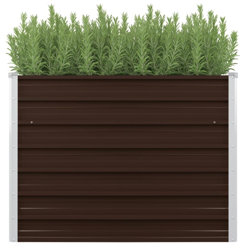 vidaXL Letto Rialzato Giardino Marrone 100x40x77 cm in Acciaio Zincato vidaXL Letto Rialzato Giardino Marrone 100x40x77 cm in Acciaio Zincato