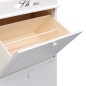 vidaXL Scarpiera Bianca 50x28x98 cm in Legno di Paulownia