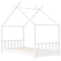 vidaXL Giroletto per Bambini Bianco in Massello di Pino 80x160 cm