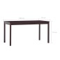 vidaXL Set da Pranzo 7 pz in Legno di Pino Marrone Scuro vidaXL Set da Pranzo 7 pz in Legno di Pino Marrone Scuro