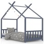 vidaXL Giroletto per Bambini Grigio in Massello di Pino 70x140 cm vidaXL Giroletto per Bambini Grigio in Massello di Pino 70x140 cm