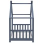 vidaXL Giroletto per Bambini Grigio in Massello di Pino 70x140 cm vidaXL Giroletto per Bambini Grigio in Massello di Pino 70x140 cm