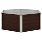 vidaXL Letto di Coltura Rialzato Marrone 129x129x46cm Acciaio Zincato vidaXL Letto di Coltura Rialzato Marrone 129x129x46cm Acciaio Zincato