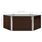 vidaXL Letto di Coltura Rialzato Marrone 129x129x46cm Acciaio Zincato vidaXL Letto di Coltura Rialzato Marrone 129x129x46cm Acciaio Zincato