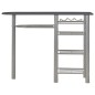 vidaXL Set da Bar 3 pz con Mensole in Legno e Acciaio Nero vidaXL Set da Bar 3 pz con Mensole in Legno e Acciaio Nero