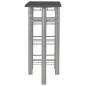 vidaXL Set da Bar 3 pz con Mensole in Legno e Acciaio Nero vidaXL Set da Bar 3 pz con Mensole in Legno e Acciaio Nero
