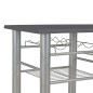 vidaXL Set da Bar 3 pz con Mensole in Legno e Acciaio Nero vidaXL Set da Bar 3 pz con Mensole in Legno e Acciaio Nero