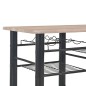 vidaXL Set da Bar 3 pz con Mensole in Legno e Acciaio vidaXL Set da Bar 3 pz con Mensole in Legno e Acciaio