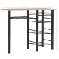 vidaXL Set da Bar 3 pz con Mensole in Legno e Acciaio vidaXL Set da Bar 3 pz con Mensole in Legno e Acciaio