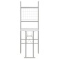 vidaXL Set Tavolo Sedie Pieghevoli con Scaffale 3pz MDF Acciaio Bianco vidaXL Set Tavolo Sedie Pieghevoli con Scaffale 3pz MDF Acciaio Bianco