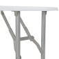 vidaXL Set Tavolo Sedie Pieghevoli con Scaffale 3pz MDF Acciaio Bianco vidaXL Set Tavolo Sedie Pieghevoli con Scaffale 3pz MDF Acciaio Bianco