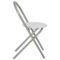 vidaXL Set Tavolo Sedie Pieghevoli con Scaffale 3pz MDF Acciaio Bianco vidaXL Set Tavolo Sedie Pieghevoli con Scaffale 3pz MDF Acciaio Bianco