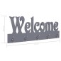 vidaXL Appendiabiti a Muro WELCOME Grigio 74x29,5 cm vidaXL Appendiabiti a Muro WELCOME Grigio 74x29,5 cm