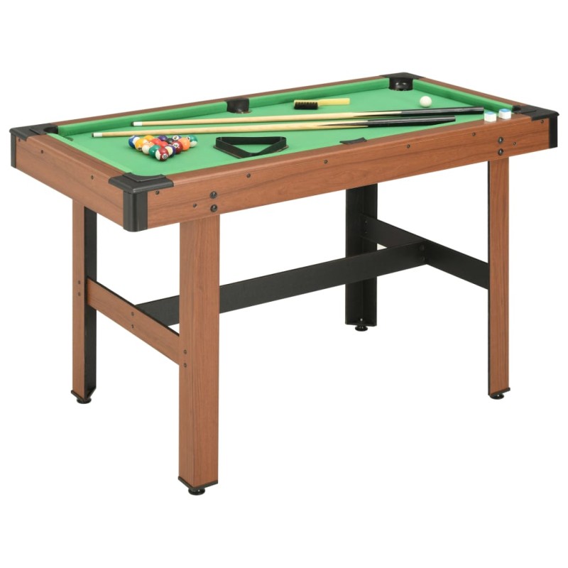 vidaXL Tavolo da Biliardo 4 Piedi 122x61x76 cm Marrone vidaXL Tavolo da Biliardo 4 Piedi 122x61x76 cm Marrone