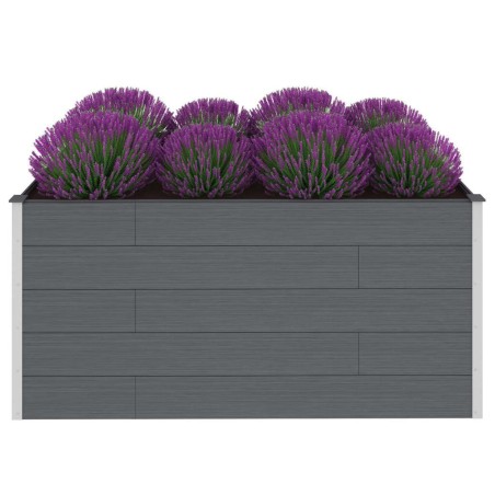 vidaXL Letto Rialzato da Giardino Grigio 200x100x91 cm in WPC
