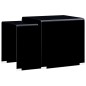 vidaXL Tavolini ad Incastro 2pz Nero 42x42x41,5cm in Vetro Temperato vidaXL Tavolini ad Incastro 2pz Nero 42x42x41,5cm in Vetro Temperato