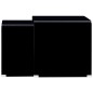 vidaXL Tavolini ad Incastro 2pz Nero 42x42x41,5cm in Vetro Temperato vidaXL Tavolini ad Incastro 2pz Nero 42x42x41,5cm in Vetro Temperato