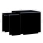 vidaXL Tavolini ad Incastro 2pz Nero 42x42x41,5cm in Vetro Temperato vidaXL Tavolini ad Incastro 2pz Nero 42x42x41,5cm in Vetro Temperato