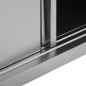 vidaXL Armadio da Cucina ad Ante Scorrevoli 150x40x50cm Acciaio Inox 