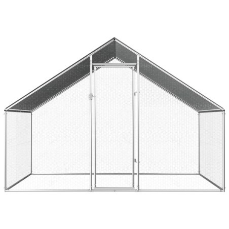 vidaXL Gabbia per Polli da Esterno 2,75x2x1,92m in Acciaio Zincato   