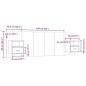 Testiera per Letto con Comodini in Legno Multistrato Bianco Testiera per Letto con Comodini in Legno Multistrato Bianco