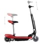 vidaXL Monopattino Elettrico con Sella e LED 120 W Rosso vidaXL Monopattino Elettrico con Sella e LED 120 W Rosso