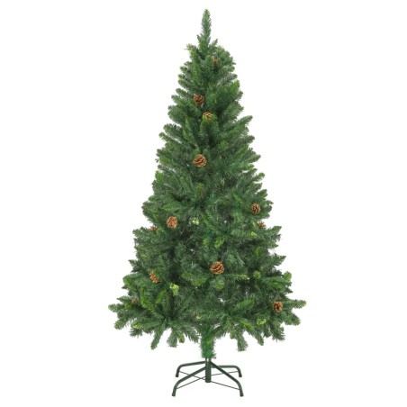 vidaXL Albero di Natale Artificiale con Pigne Verde 150 cm