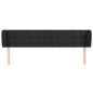 Testiera ad Orecchio Nera 183x23x78/88 cm in Velluto Testiera ad Orecchio Nera 183x23x78/88 cm in Velluto